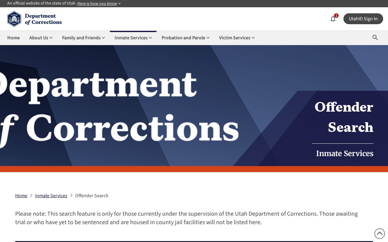 South Salt Lake people search in Utah Corrections records