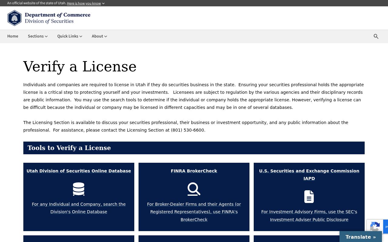 South Salt Lake people directories Utah professional license verification